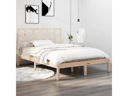 Brown Solid Wood Bed Frame, 160 x 200 cm