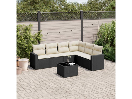Black Woven Resin Wicker Outdoor Furniture Set - dlz1766456458302
