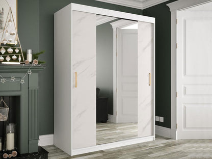 White Marble Wardrobe, 200 x 150 x 62 cm