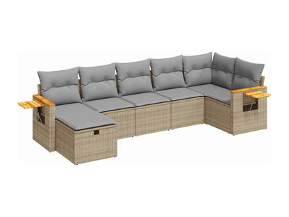 Beige Woven Resin Wicker Outdoor Furniture Set - dlz1766456753569