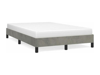 Gray Velvet Bed Frame, 120 x 190 cm