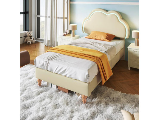 Beige Kids Bed Frame, 90 x 200 cm