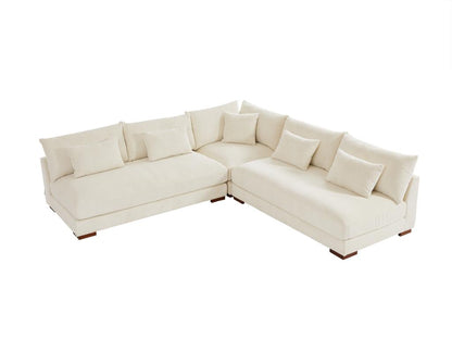 Beige Velvet Sofa