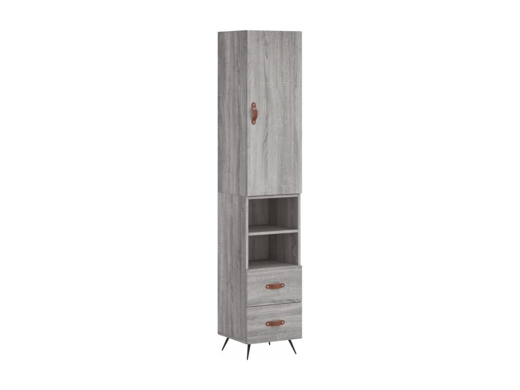 Gray Engineered Wood Sideboard, 34.5 x 34 x 180 cm