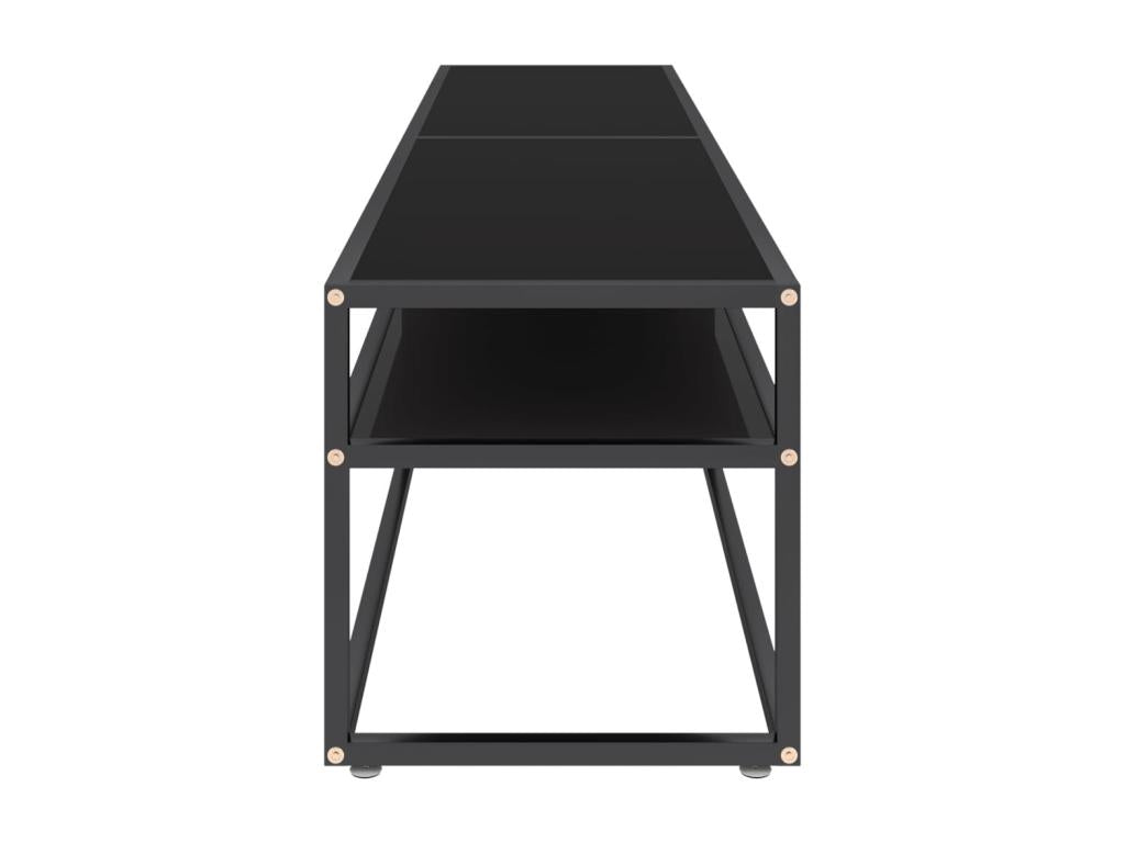 Black Glass TV Stand, 180 x 40 x 40.5 cm