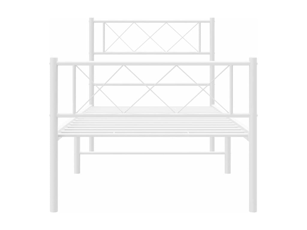 White Metal Bed Frame, 80 x 200 cm