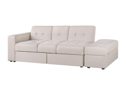 Beige Fabric Sofa Bed