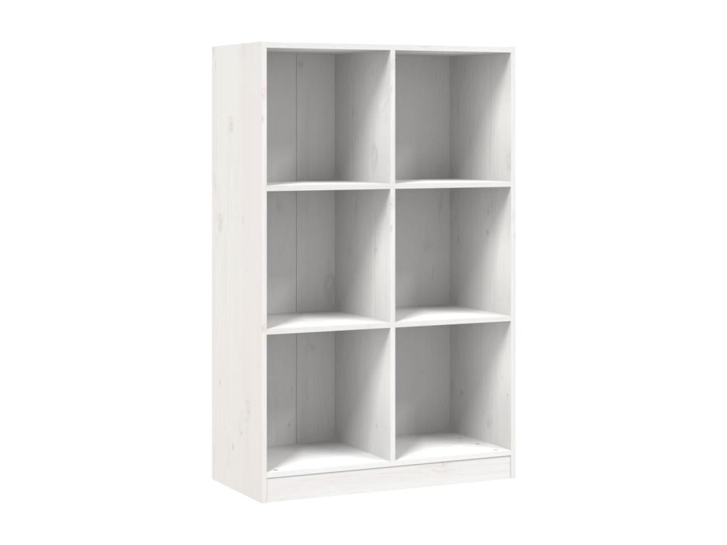 White Solid Wood Bookcase, 70 x 33 x 110 cm