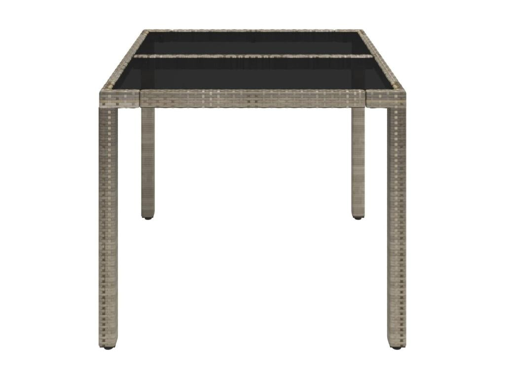 Gray Glass Table, 90 x 90 x 75 cm