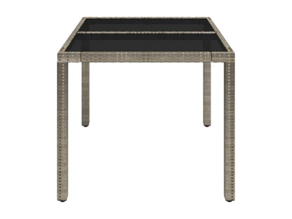 Gray Glass Table, 90 x 90 x 75 cm