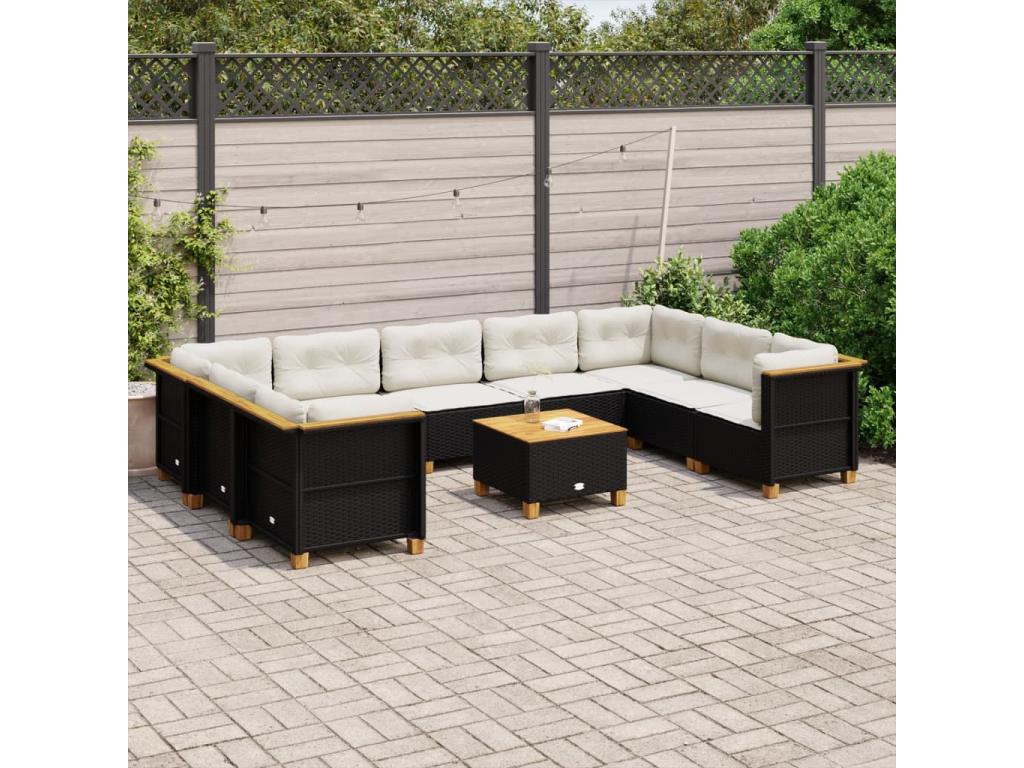 Black Woven Resin Wicker Outdoor Furniture Set - dlz1766456872189