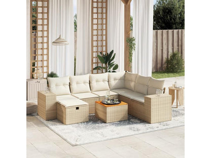 Beige Woven Resin Wicker Outdoor Furniture Set - dlz1766457004591