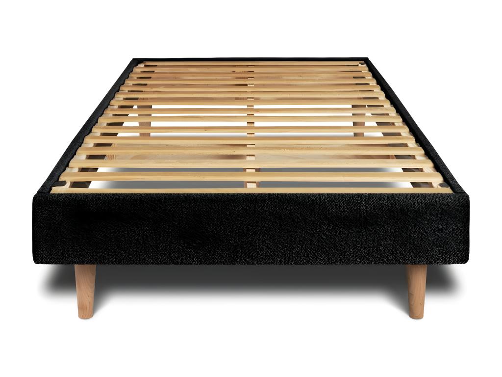 Black Boucle Fabric Home Furniture, 90 x 190 cm