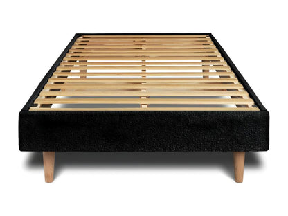 Black Boucle Fabric Home Furniture, 90 x 190 cm