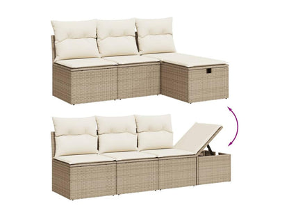 Beige Woven Resin Wicker Outdoor Furniture Set - dlz1766456673027