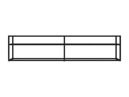 Black Glass TV Stand, 180 x 40 x 40.5 cm