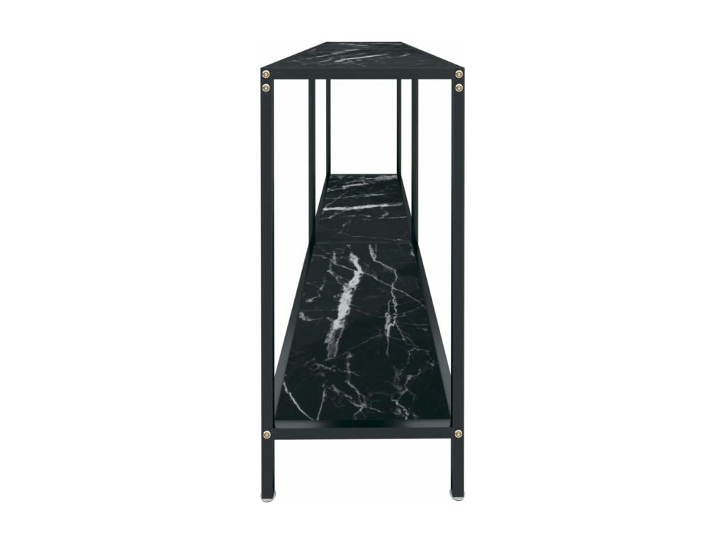 Black Glass Table, 160 x 35 x 75.5 cm