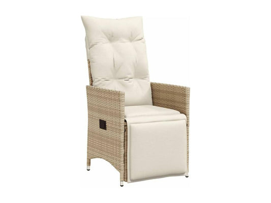 Beige Woven Resin Wicker Chair