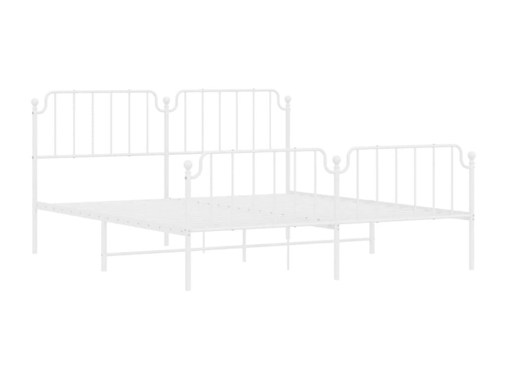 White Metal Bed Frame, 160 x 200 cm - dlz1766456648491