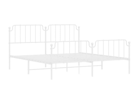 White Metal Bed Frame, 160 x 200 cm - dlz1766456648491