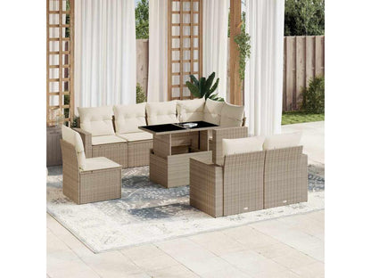 Beige Woven Resin Wicker Outdoor Furniture Set - dlz1766457148403