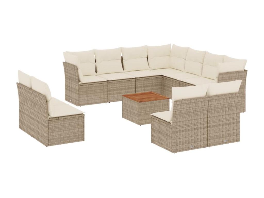Beige Woven Resin Wicker Outdoor Furniture Set - dlz1766456870483