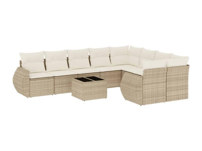 Beige Woven Resin Wicker Outdoor Furniture Set - dlz1766456755137