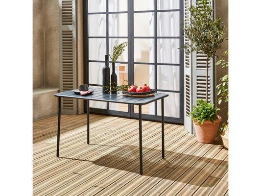 Anthracite Metal Table, 120 x 70 cm