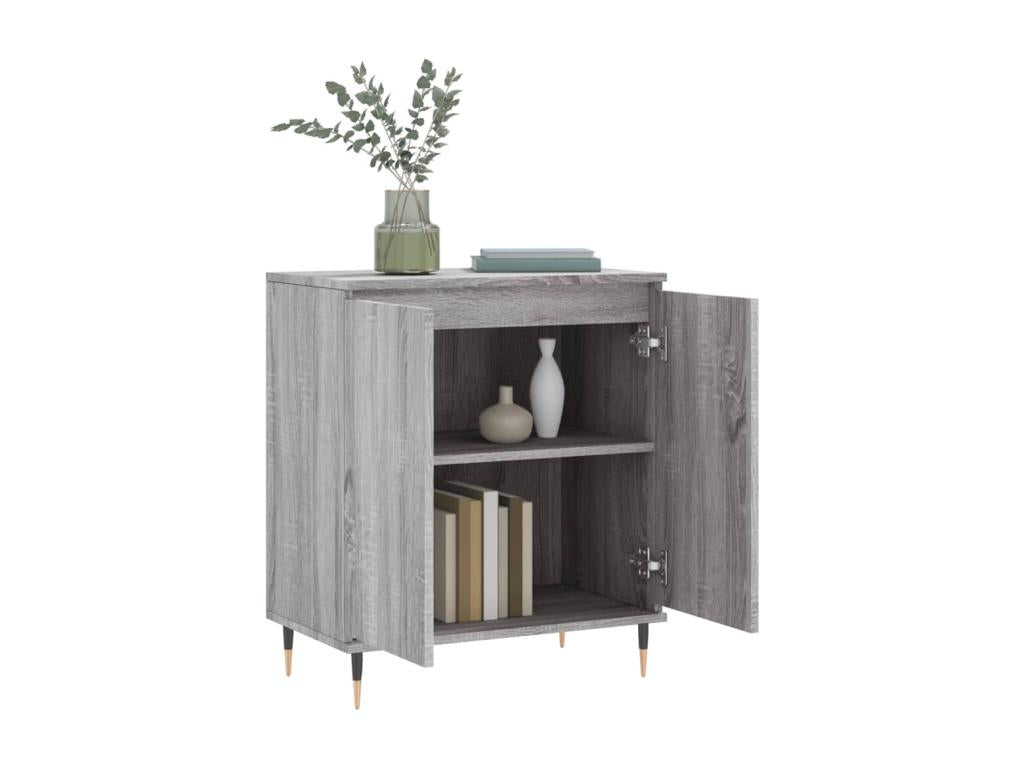 Gray Engineered Wood Sideboard, 60 x 35 x 70 cm
