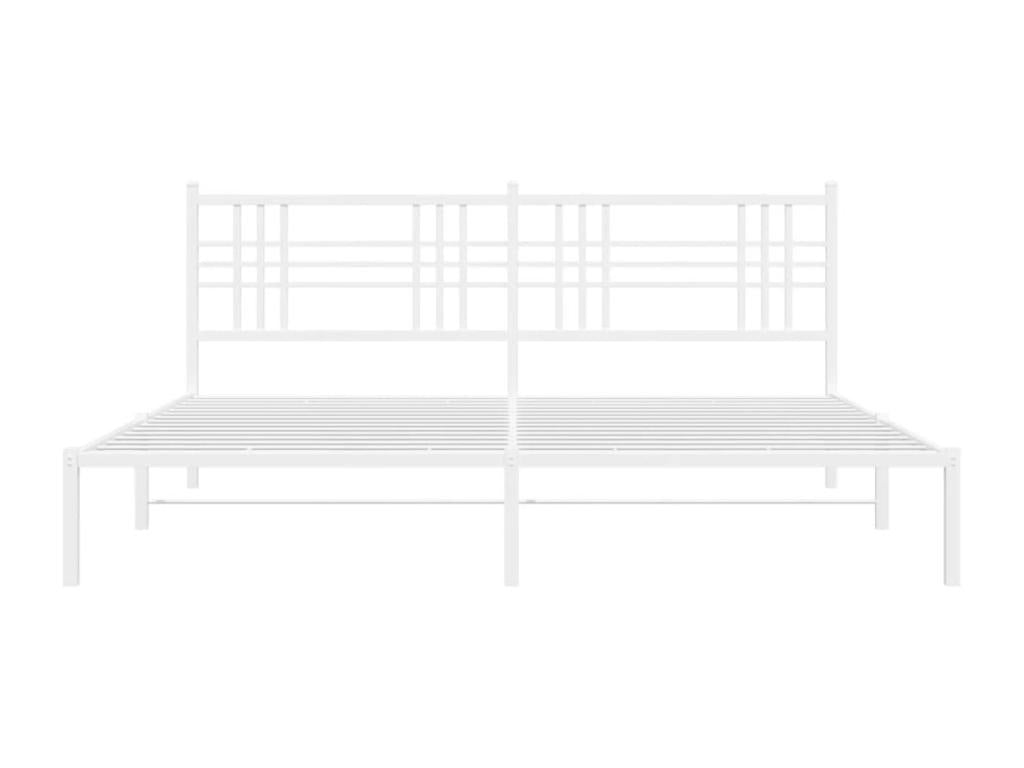 White Metal Bed Frame, 193 x 203 cm
