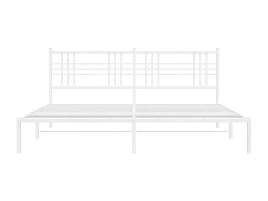 White Metal Bed Frame, 193 x 203 cm