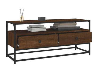 Brown Engineered Wood TV Stand, 100 x 35 x 45 cm