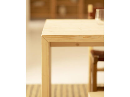 Beige Pine Wood Dining Table, 200 x 75 cm