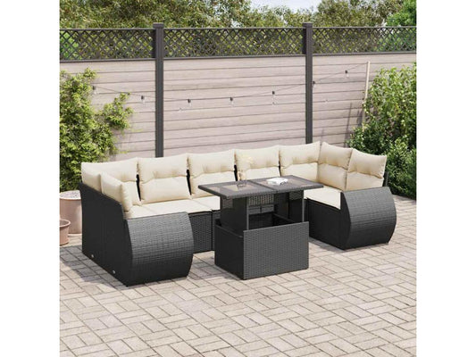 Black Woven Resin Wicker Outdoor Furniture Set - dlz1766457102190
