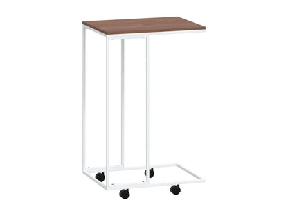 White Engineered Wood Side Table, 40 x 30 x 63.5 cm