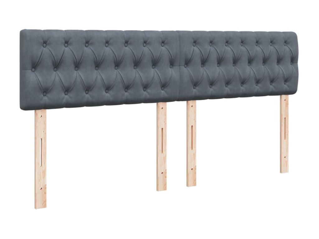 Gray Velvet Mattress, 200 x 200 cm