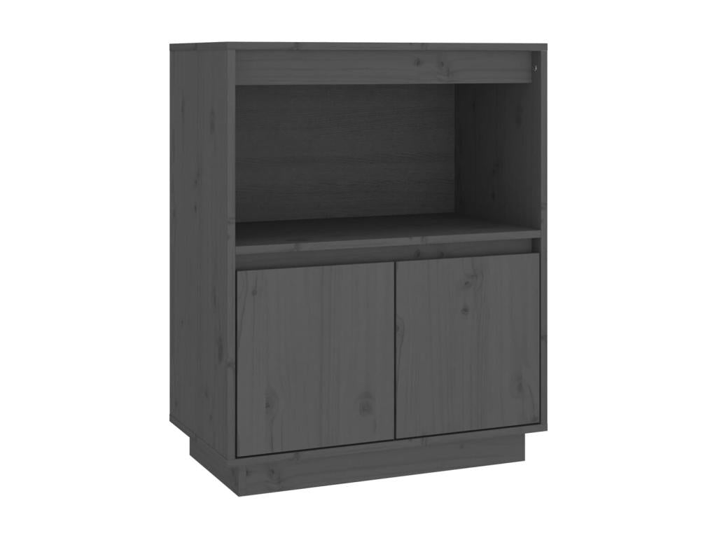 Gray Solid Wood Sideboard, 60 x 34 x 75 cm