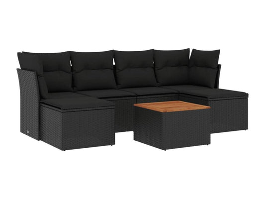 Black Woven Resin Wicker Outdoor Furniture Set - dlz1766456663102