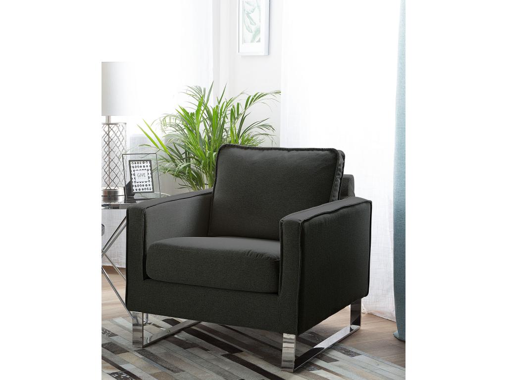 Anthracite Fabric Accent Chair
