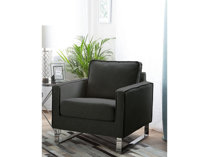 Anthracite Fabric Accent Chair