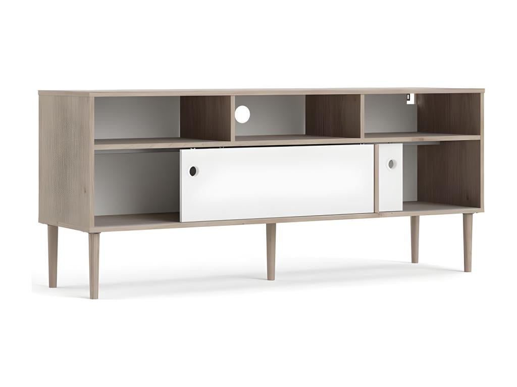 White Oak Wood TV Stand