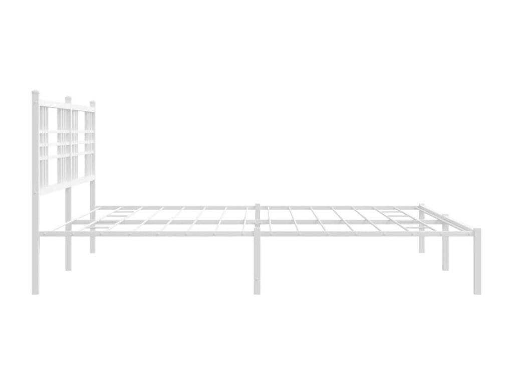 White Metal Bed Frame, 193 x 203 cm
