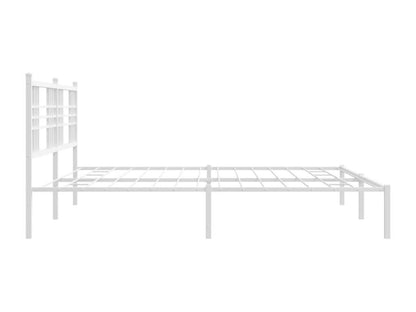 White Metal Bed Frame, 193 x 203 cm