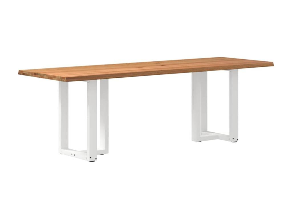 Brown Oak Wood Dining Table