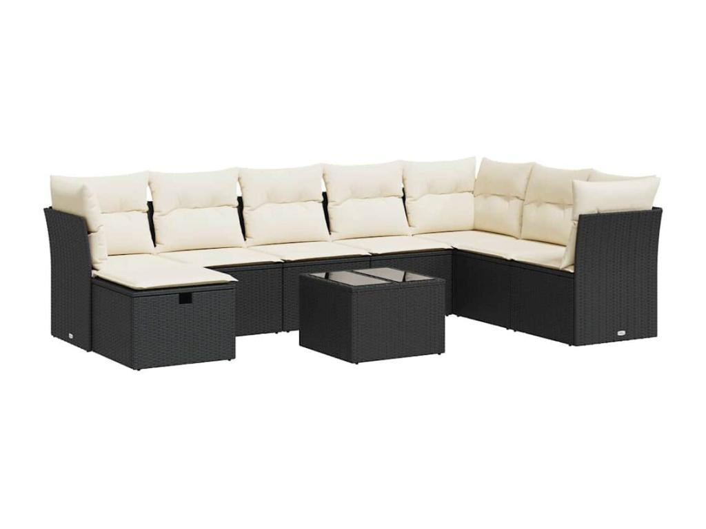 Black Woven Resin Wicker Outdoor Furniture Set