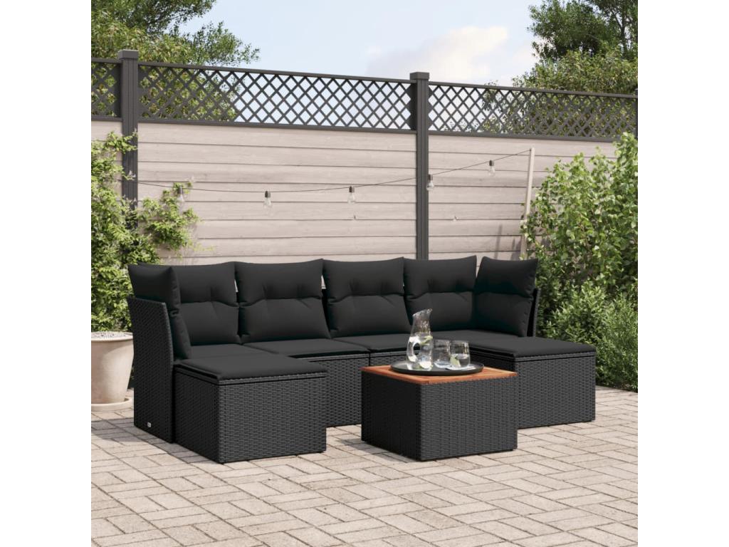 Black Woven Resin Wicker Outdoor Furniture Set - dlz1766456663102