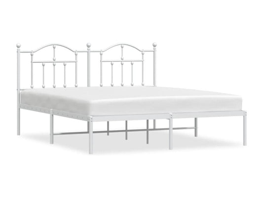 White Metal Bed Frame, 160 x 200 cm - dlz1766456264901