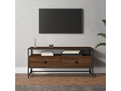 Brown Engineered Wood TV Stand, 100 x 35 x 45 cm