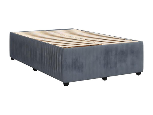 Gray Velvet Bed Frame, 120 x 200 cm