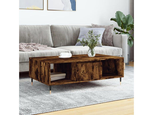 Natural Engineered Wood Coffee Table, 104 x 60 x 35 cm
